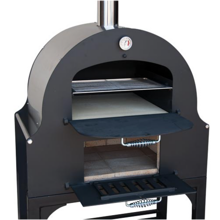 Omcan 34" Outdoor Wood Burning Oven with Stainless Steel Oven Shelf