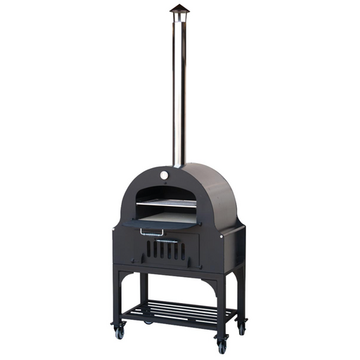 Omcan 34" Outdoor Wood Burning Oven with Stainless Steel Oven Shelf