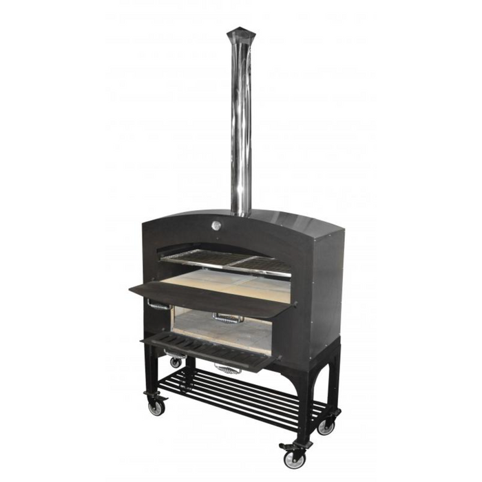 Omcan 46inch Outdoor Wood Burning Oven with Stainless Steel Oven Shelf