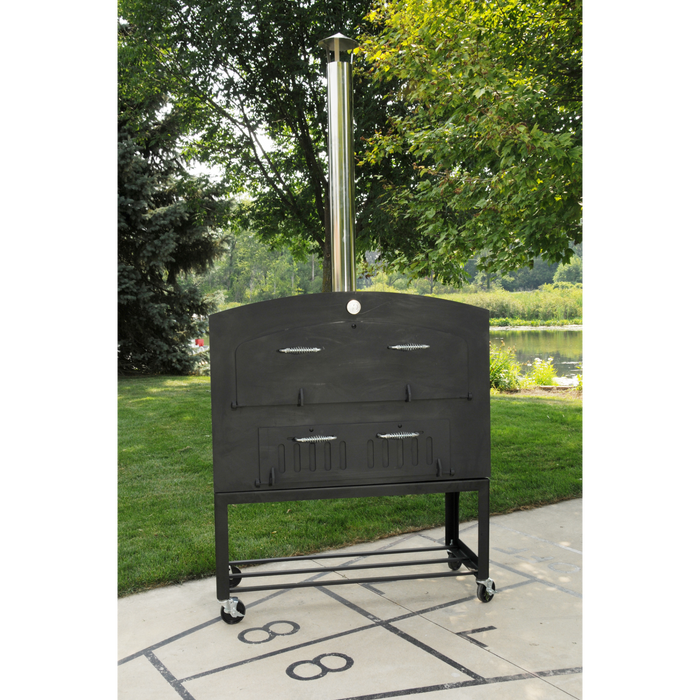 Omcan 46inch Outdoor Wood Burning Oven with Stainless Steel Oven Shelf