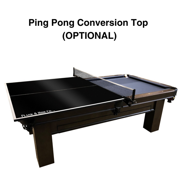 Plank & Hide Hollister Wood Pool Table (Size 8') 878913-13 with Accessory Kit and White Glove Delivery