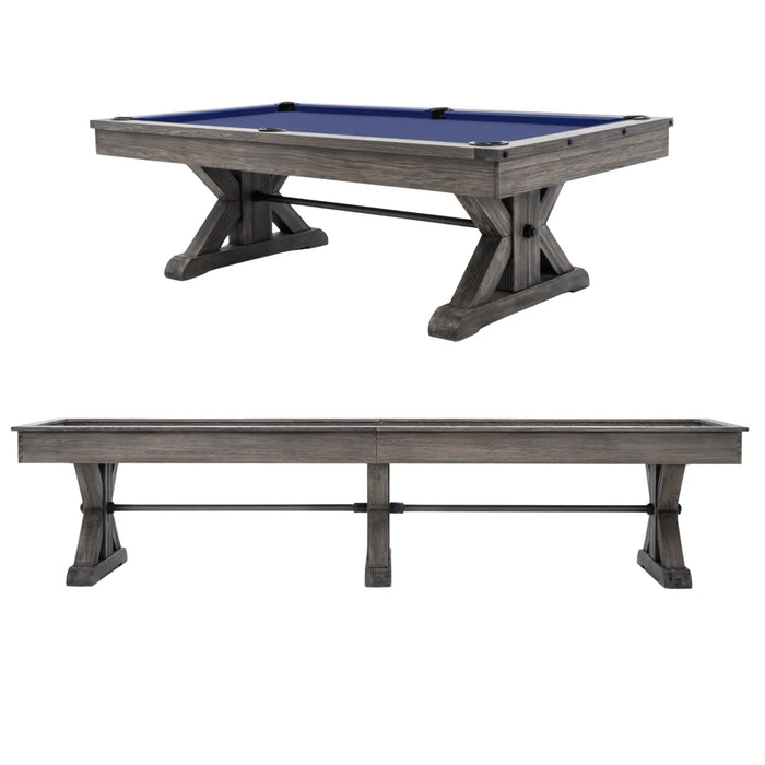 Plank & Hide Otis Pool Table & Shuffleboard with Free Accessories and Free Delivery & Installation