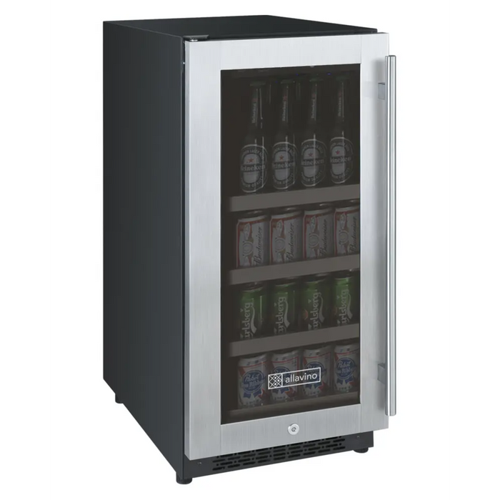 Allavino 15" FlexCount II Tru-Vino Single Zone Beverage Center with 88 Can Capacity VSBC15