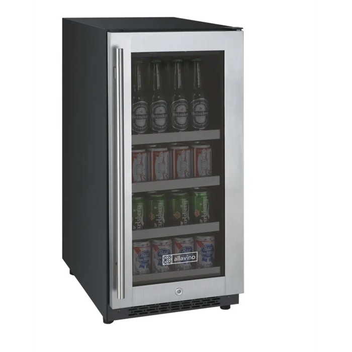 Allavino 15" FlexCount II Tru-Vino Single Zone Beverage Center with 88 Can Capacity VSBC15