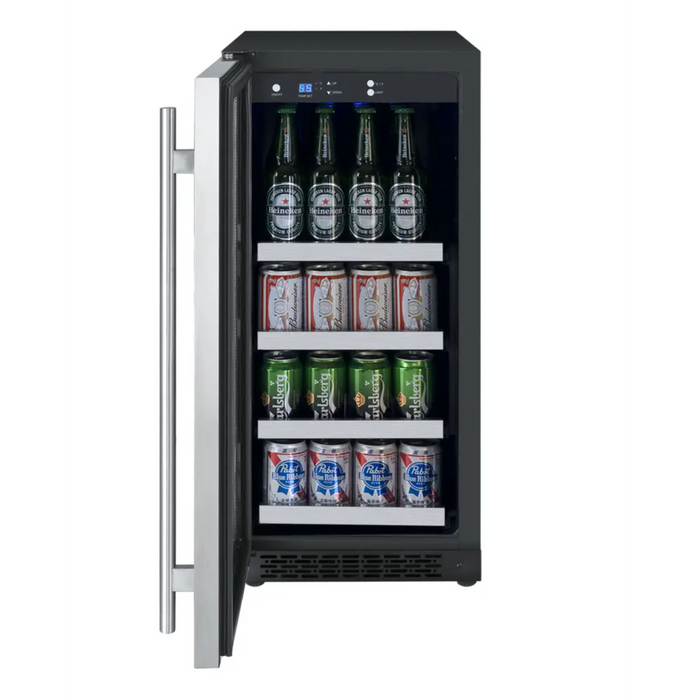 Allavino 15" FlexCount II Tru-Vino Single Zone Beverage Center with 88 Can Capacity VSBC15