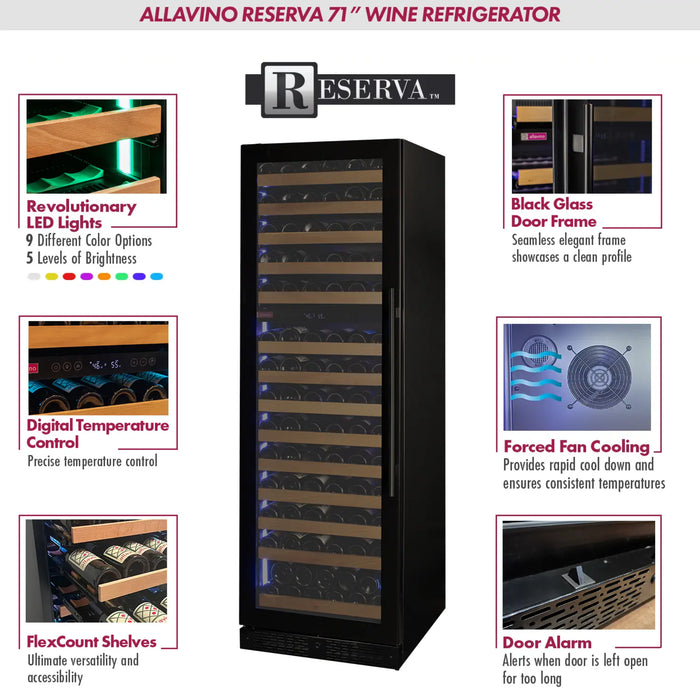 Allavino 23.5" Reserva Series Dual Zone Wine Cooler with 154 Bottle Capacity VSW15471D