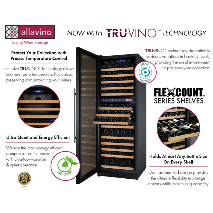 Allavino 24" FlexCount II Tru-Vino Dual Zone Wine Cooler with 172 Bottle Capacity VSWR172