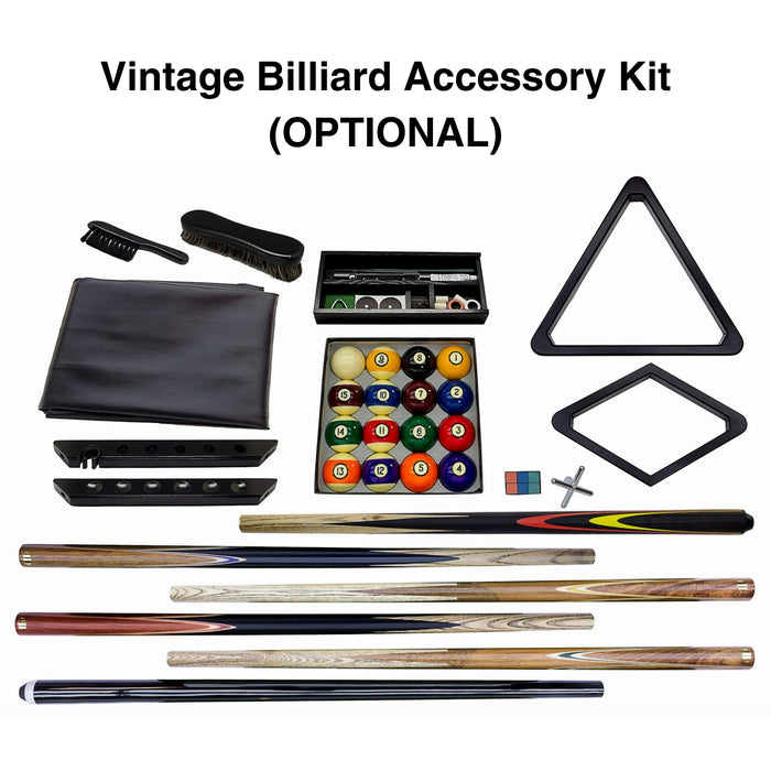 Plank & Hide Beaumont Wood Pool Table with Accessory Kit and White Glove Delivery