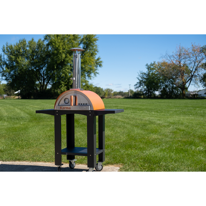 WPPO Karma 25" Wood-Fired Pizza Oven with Stand WKK-01S-WS Orange