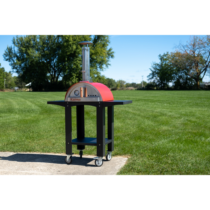 WPPO Karma 25" Wood-Fired Pizza Oven with Stand WKK-01S-WS Red