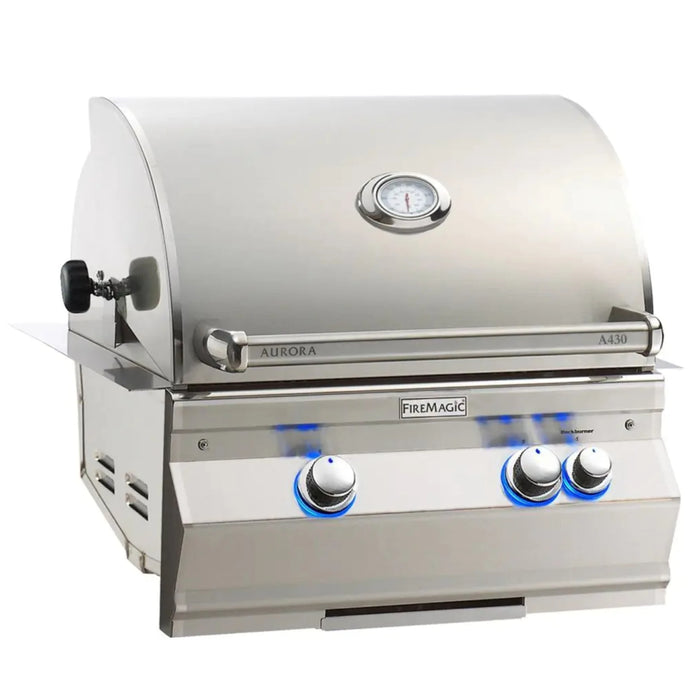 Fire Magic Aurora A430I 24" Built-in Outdoor Grill with Rotisserie & Analog Thermometer - A430I-8EA