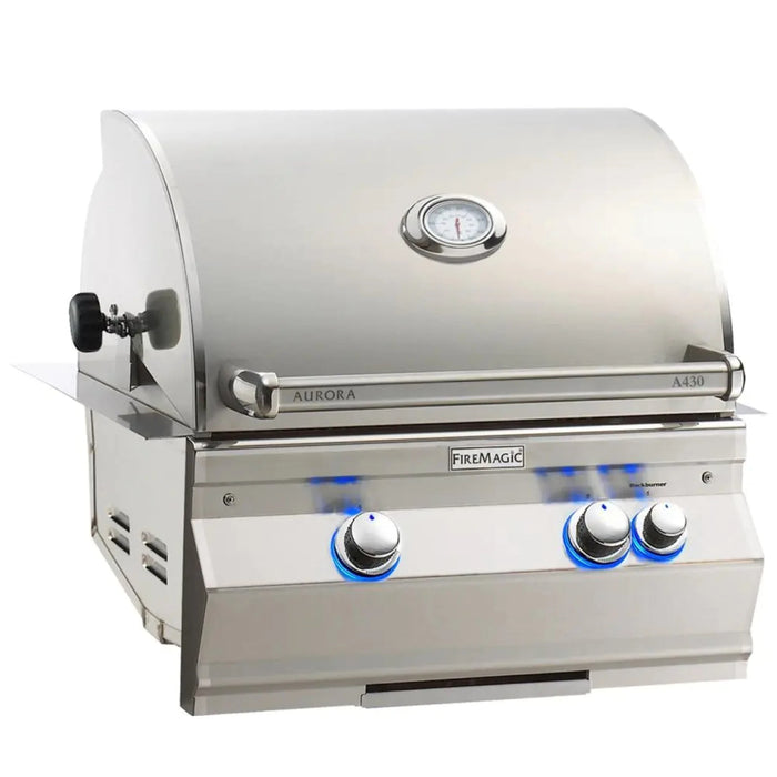 Fire Magic Aurora A430I 24" Built-in Outdoor Grill with One Infrared Burner, Rotisserie & Analog Thermometer - A430I-7LA