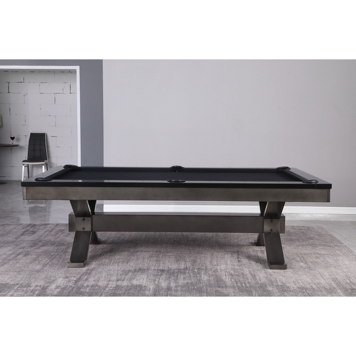 Plank & Hide Axton Steel Pool Table with Accessory Kit and White Glove Delivery