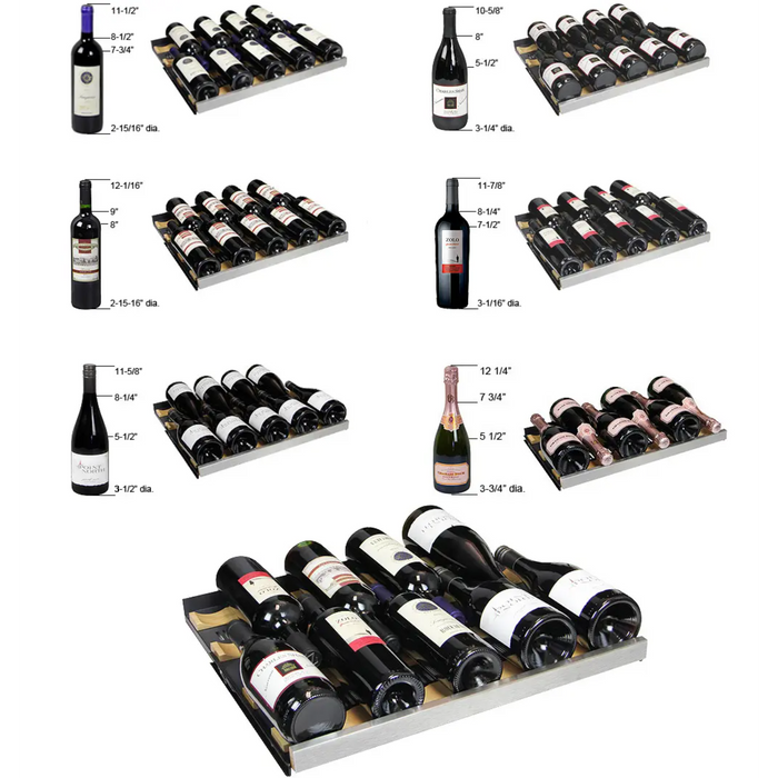 Allavino 23.5" FlexCount II Tru-Vino Single Zone Wine Cooler with 177 Bottle Capacity VSWR177