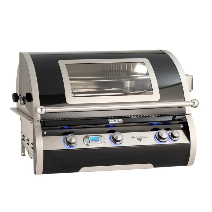 Fire Magic Echelon Black Diamond H790I 36" Built-in Outdoor Grill with One Infrared Burner, Magic View Window, Rotisserie & Digital Thermometer - H790I-8L1-W