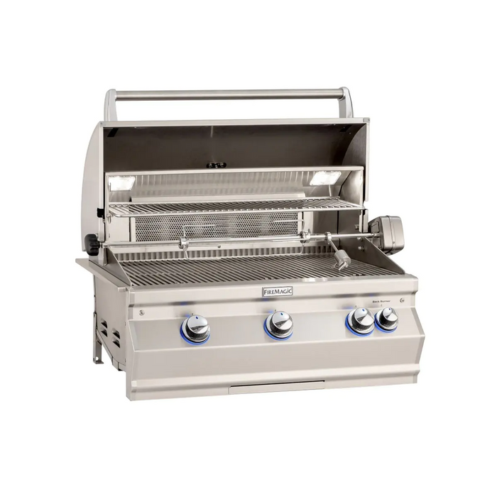 Fire Magic Aurora A540i 30" Built-in Outdoor Grill with Rotisserie & Analog Thermometer - A540I-8EA