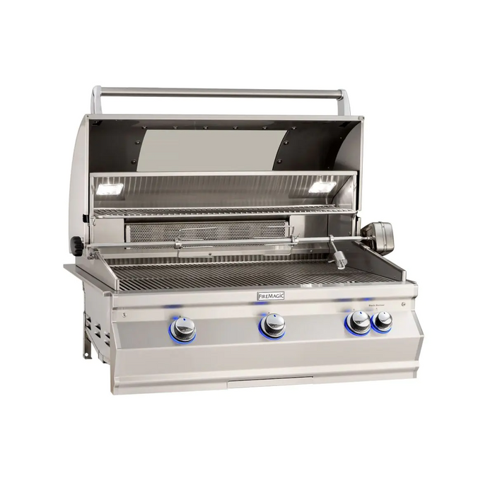 Fire Magic Aurora A790I 36" Built-in Outdoor Grill with Magic View Window, Rotisserie & Analog Thermometer - A790I-7EA-W