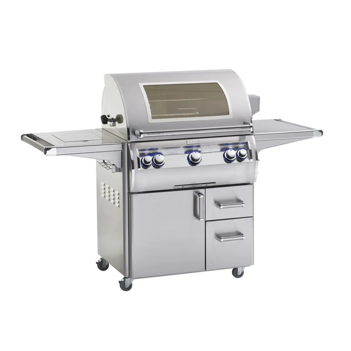 Fire Magic 73" E660S Freestanding Echelon Diamond, Analog Thermometer, Infrared Burner, Rotisserie, with Magic View Window, Outdoor Grill E660S-8LA-62-W