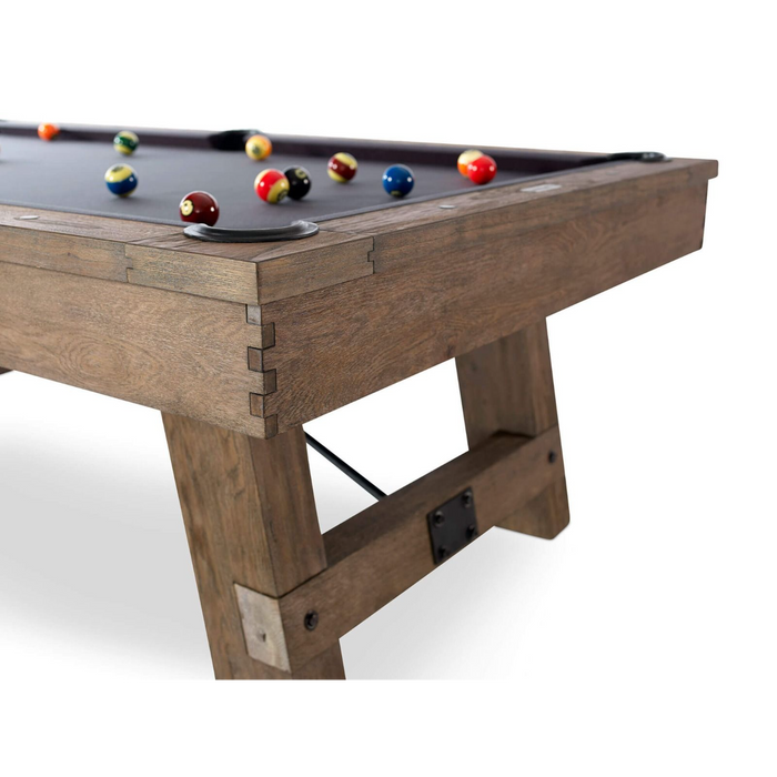 Plank & Hide Isaac Wood Pool Table with Optional Accessory Kit and White Glove Delivery