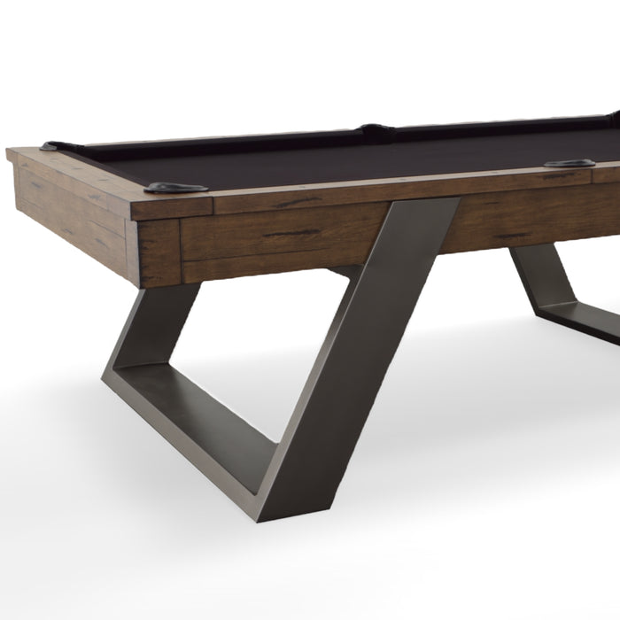 Plank & Hide Modesto Wood Pool Table (Size 8') 87004-SMK with Accessory Kit and White Glove Delivery