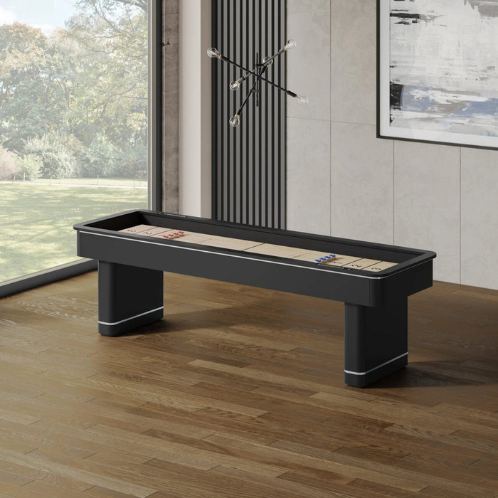 Plank & Hide Deco Shuffleboard Table with Free Bowling Pin Set and Free White Glove Delivery & Installation