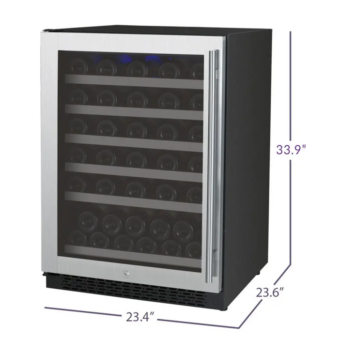 Allavino 23.4" FlexCount Series Single Zone Built-in Wine Cooler with 56 Bottle Capacity VSWR56